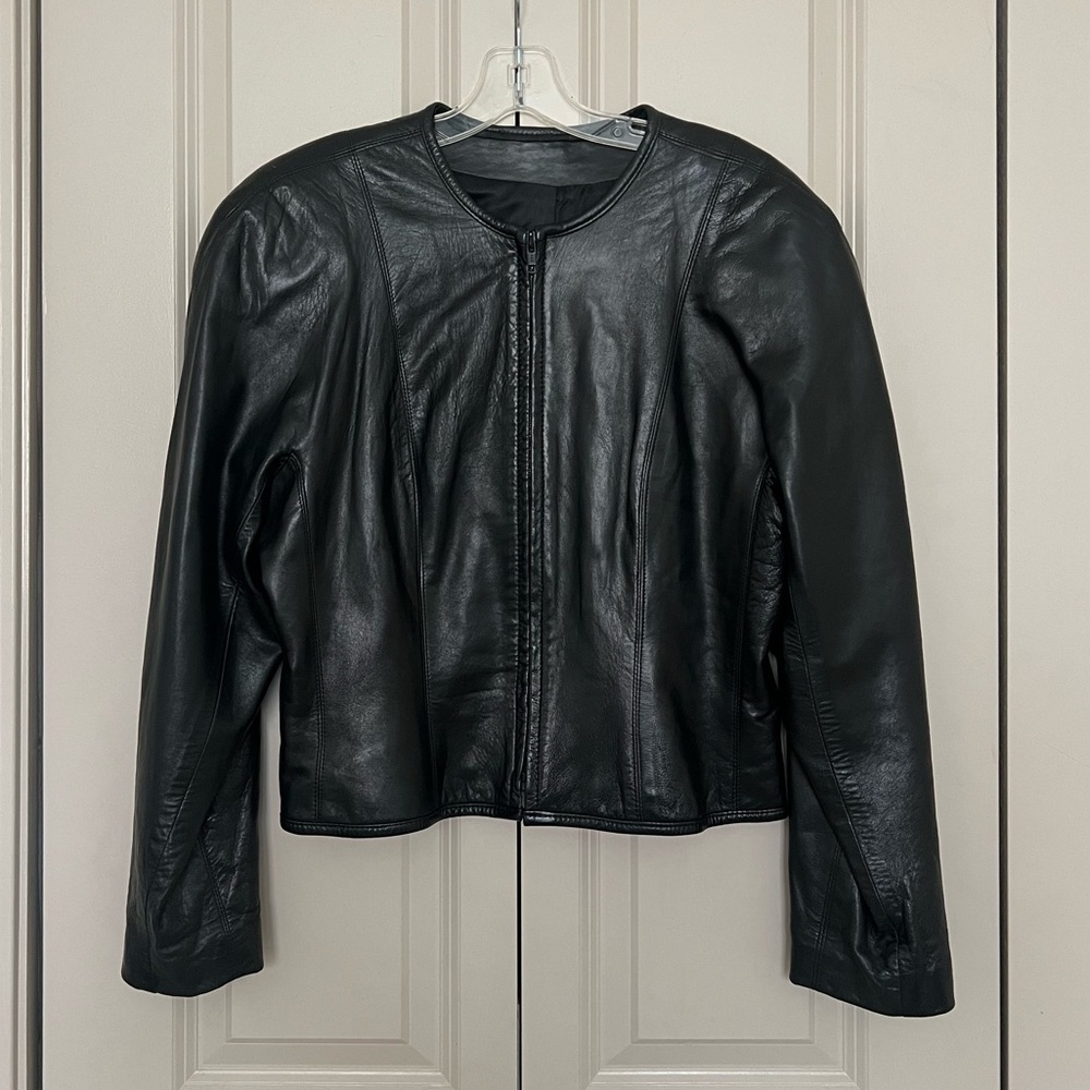 Vintage VAKKO Black leather jacket